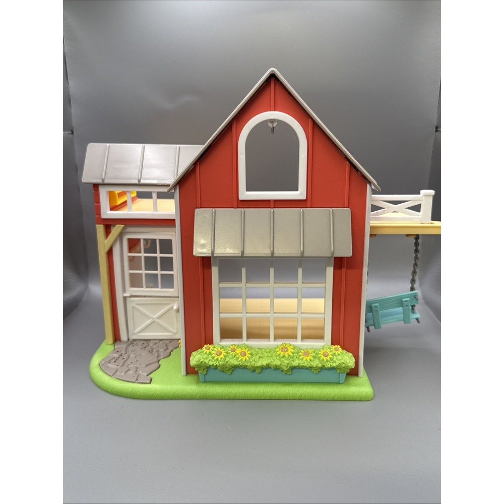 Honey Bee Acres Sunshine Meadows School Playset Dollhouse Only Missing Bell